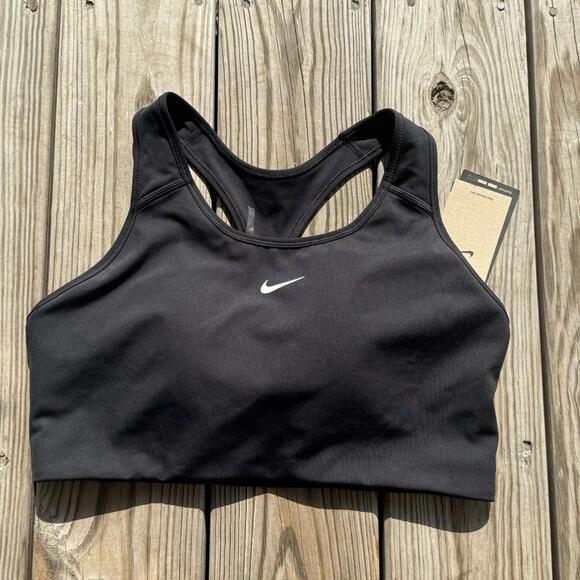 Nike Other - Women’s Nike Swoosh Dri-Fit Sports Bra Black Racerback Size XL